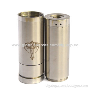 Electronic cigarette batteries with 18350, 18500 and 18650 battery stainless steel or brass